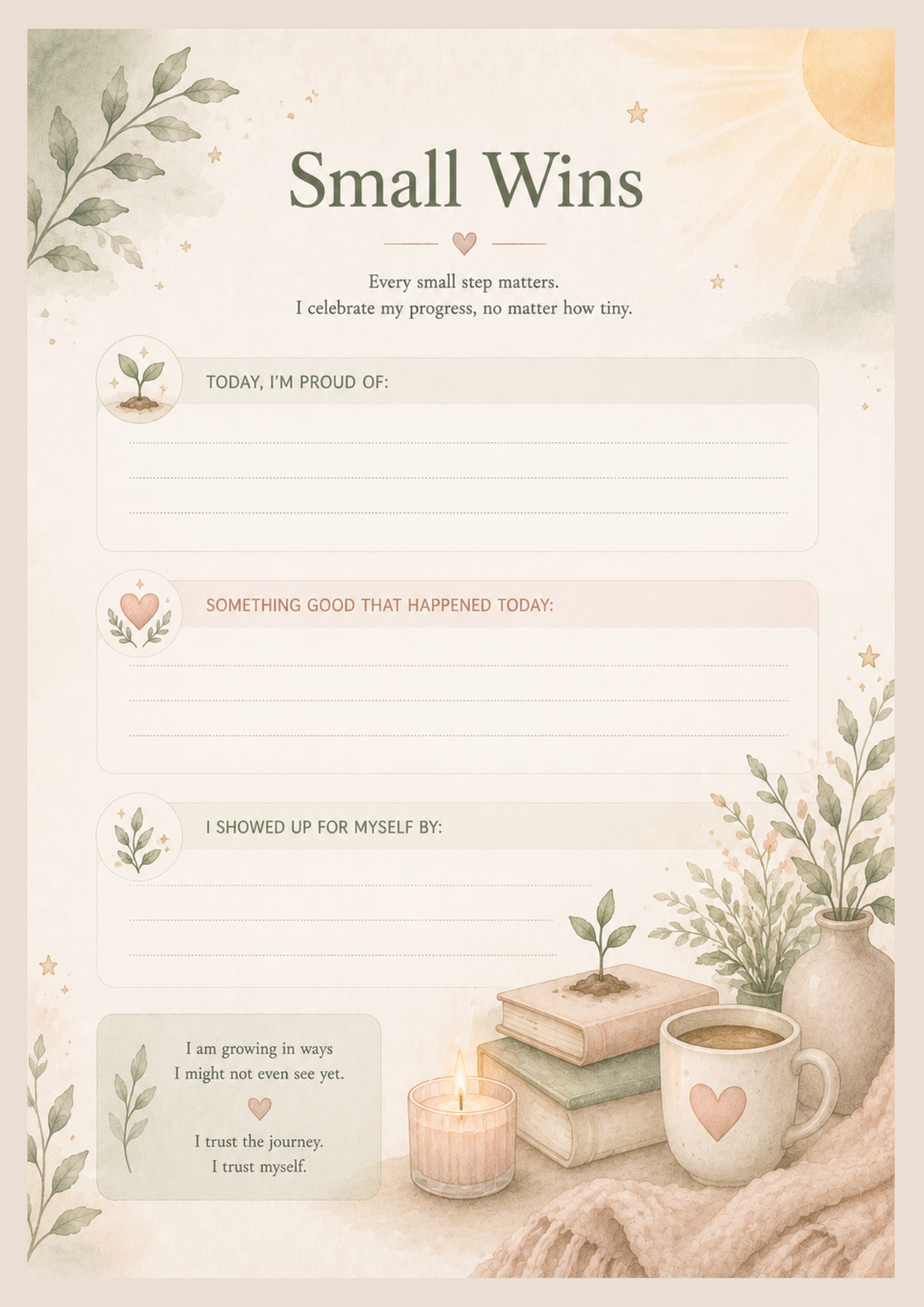 Nervous System Reset Journal | A Gentle Guided Journal for Stress, Anxiety & Emotional Wellbeing