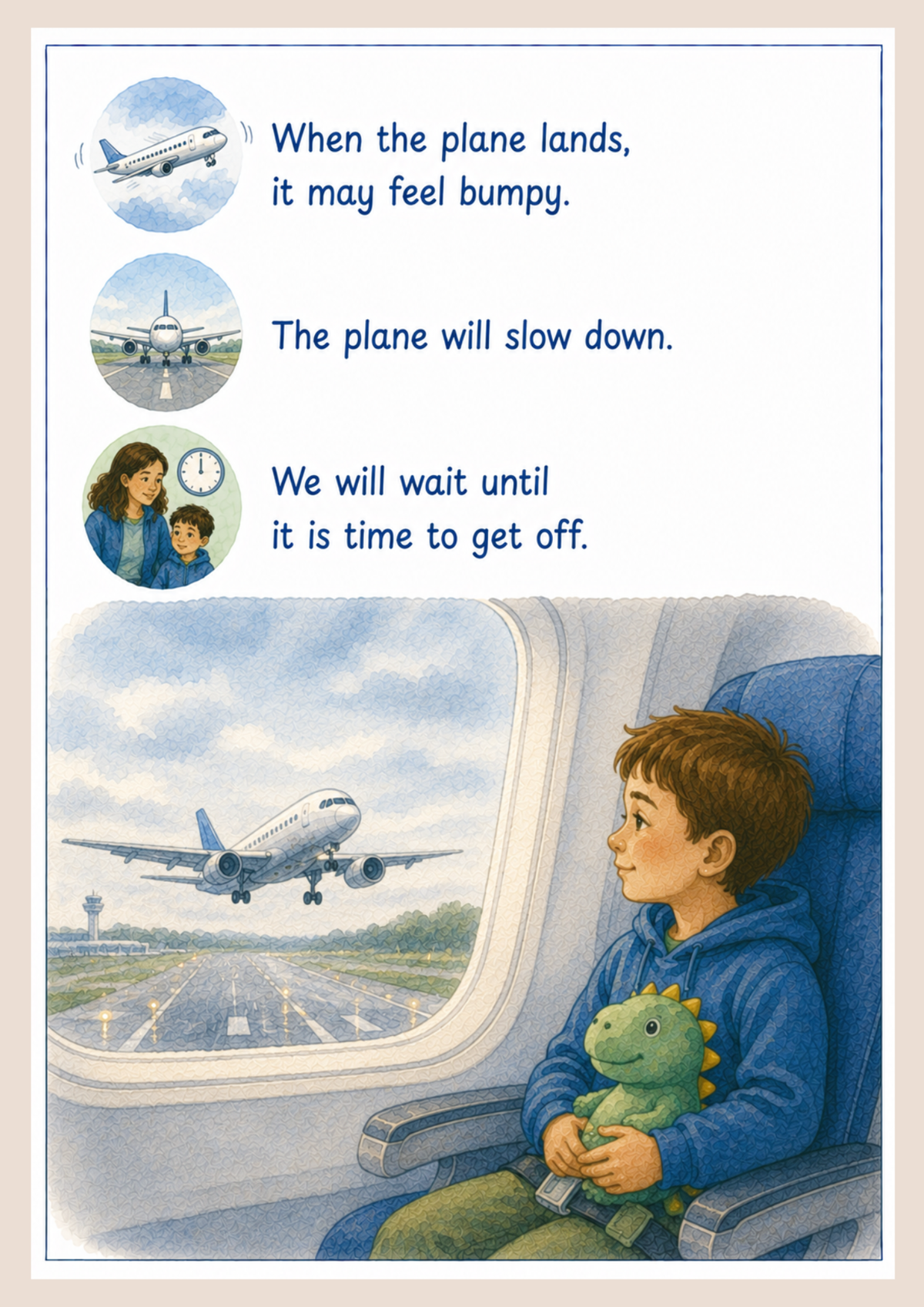 Flying On An Airplane | Autism-Friendly Social Story PDF for Children