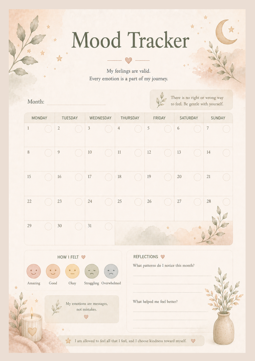 Nervous System Reset Journal | A Gentle Guided Journal for Stress, Anxiety & Emotional Wellbeing