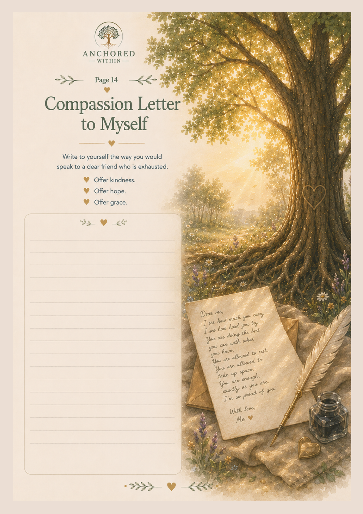 Burnout Recovery Plan for Mums | Printable Self-Care & Emotional Wellness Journal