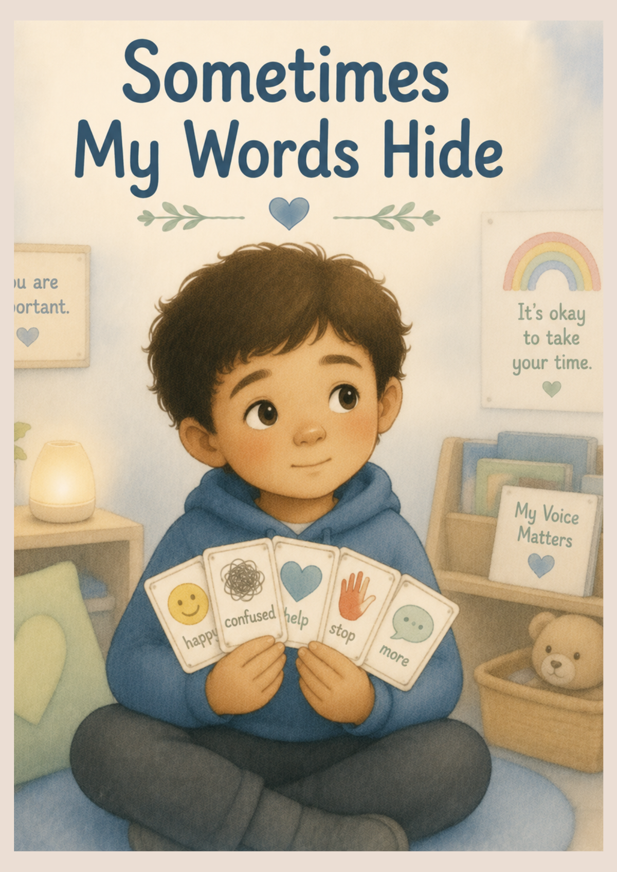 Sometimes My Words Hide | Autism Friendly Social Story | Printable PDF for Communication Confidence
