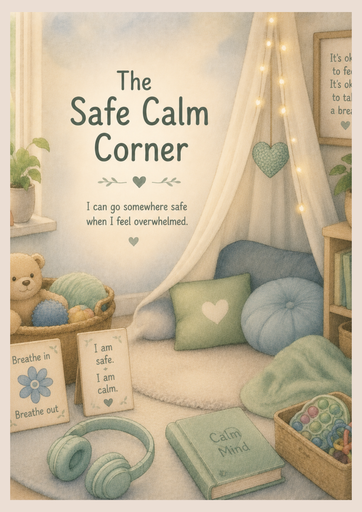 The Safe Calm Corner | Autism Social Story Printable PDF