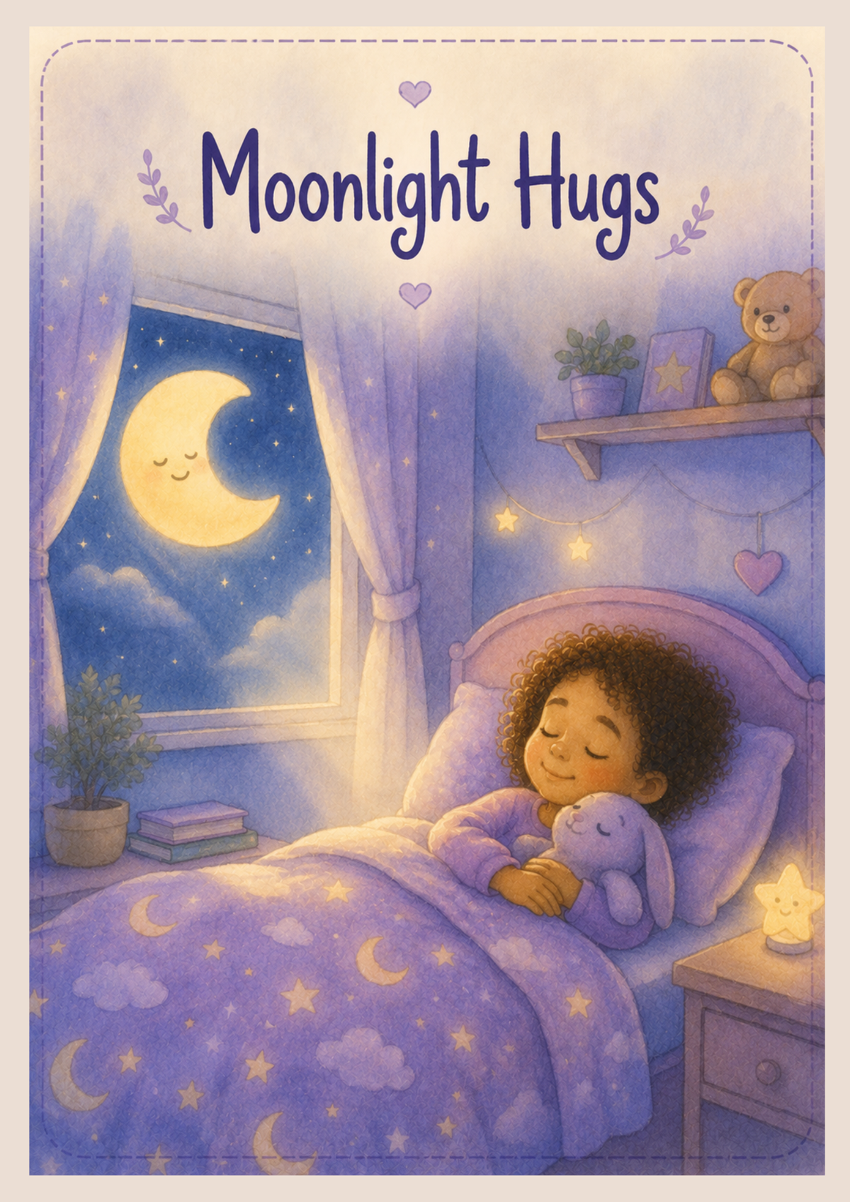 Moonlight Hugs | Printable Bedtime Social Story for Calm & Emotional Safety