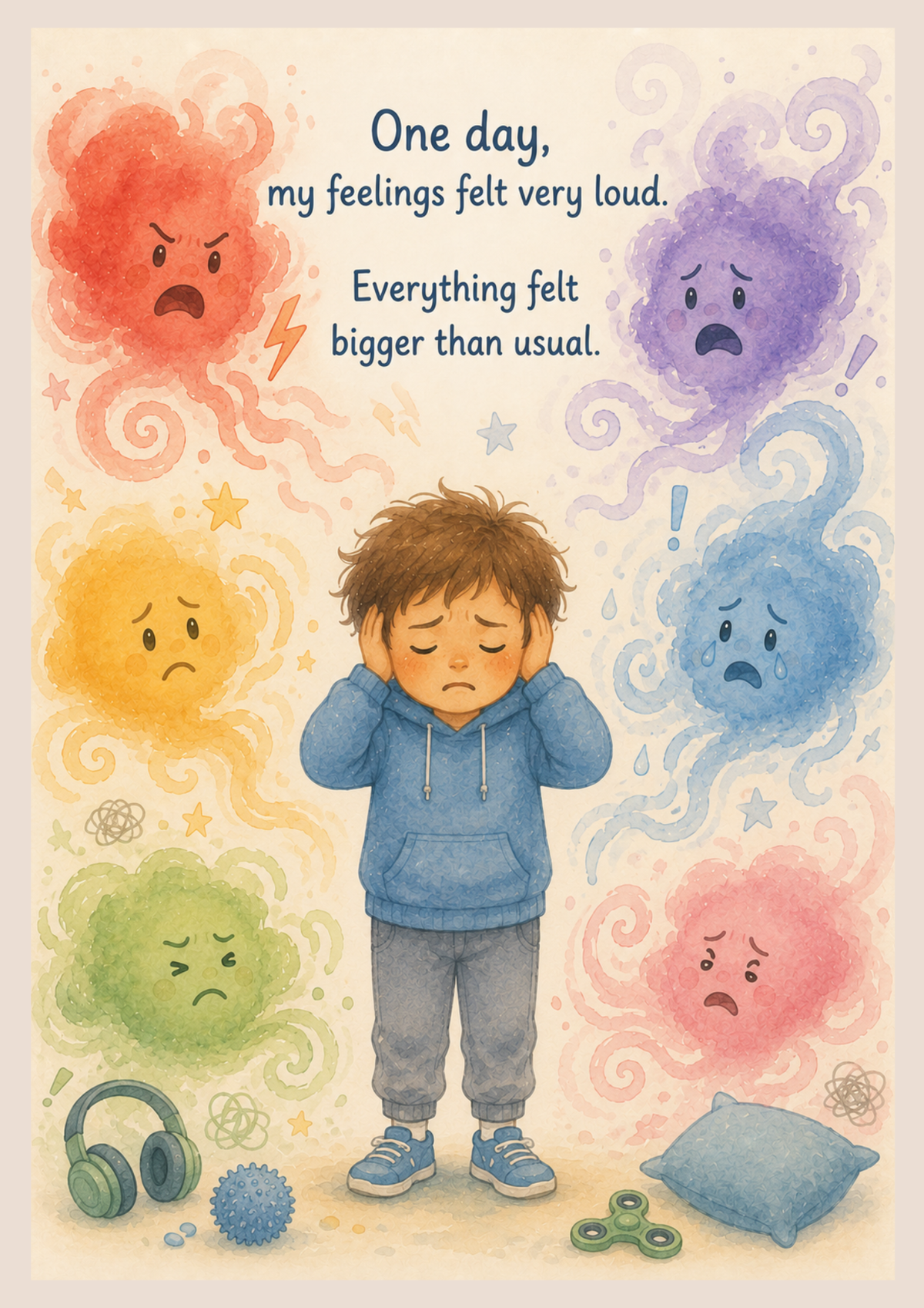 The Day My Feelings Felt Loud | Printable Social Story for Emotional Regulation & Big Feelings