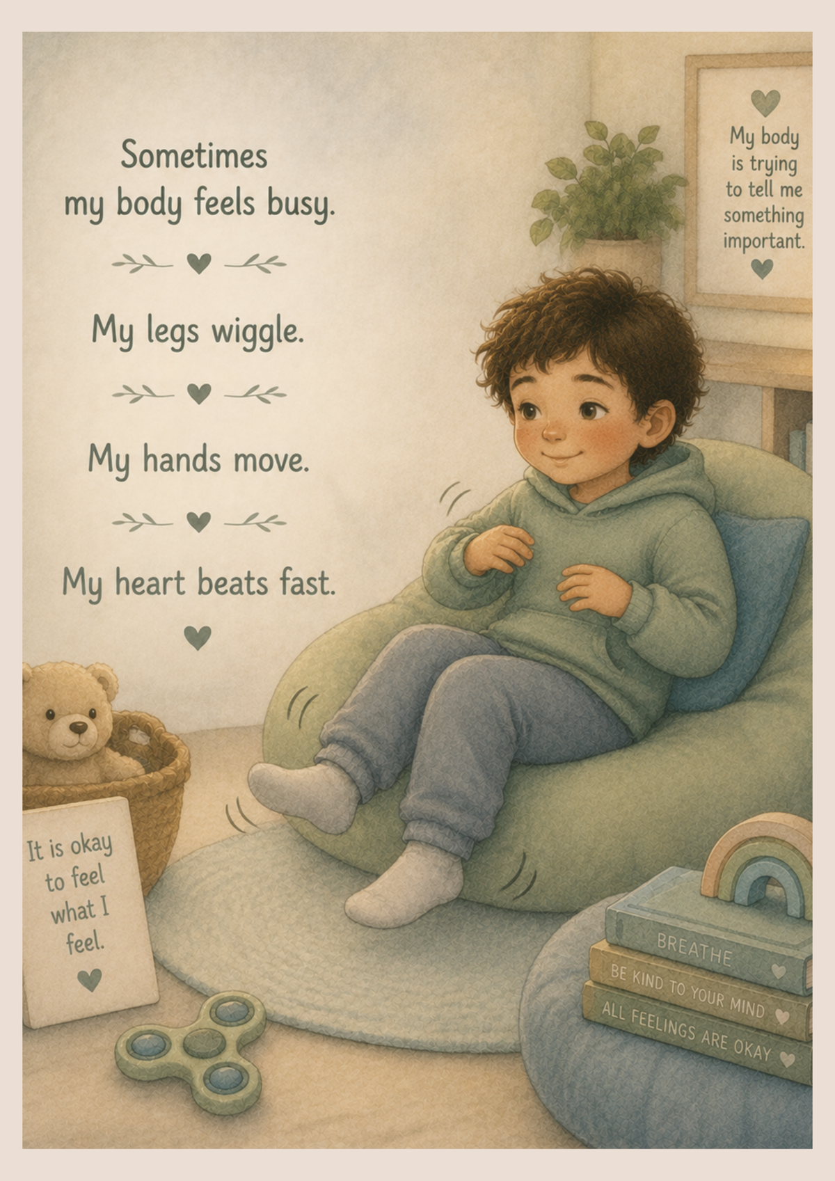 My Body Feels Busy | Autism  Friendly Social Story Printable PDF