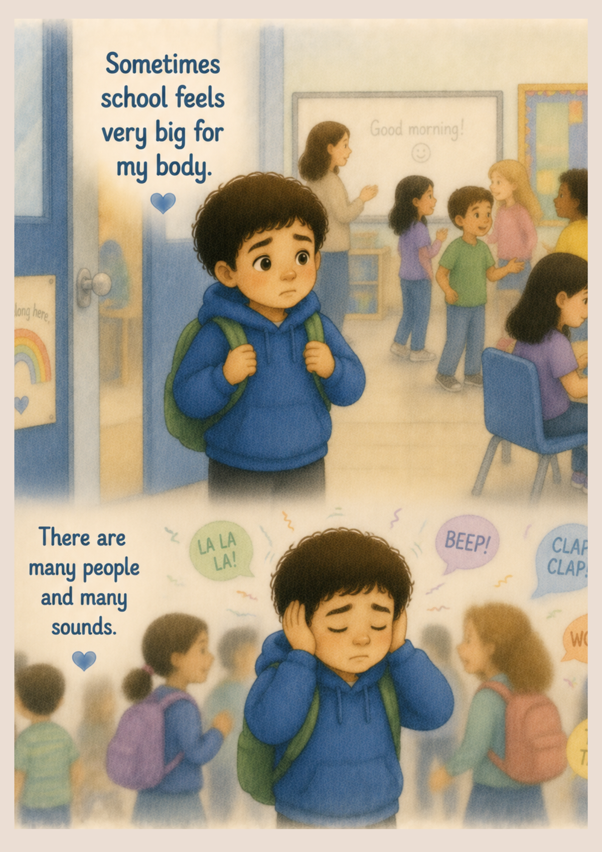 School Feels Big Sometimes | Autism-Friendly Social Story | Printable PDF for School Anxiety & Confidence