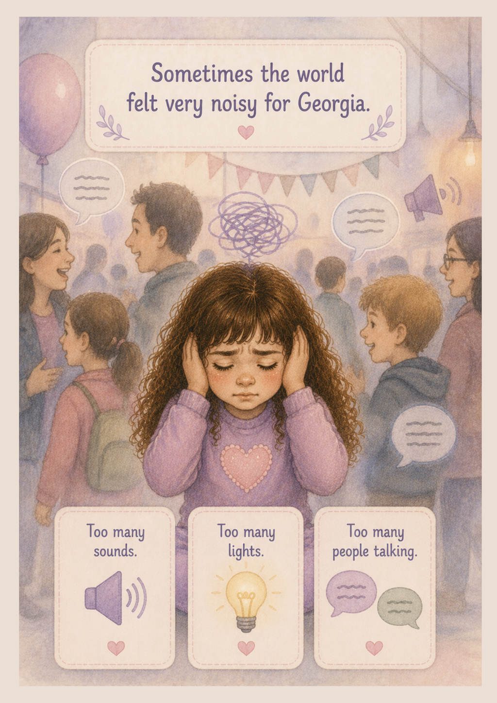 Georgia and the Quiet Cloud | Printable Social Story for Sensory Overwhelm & Finding Calm