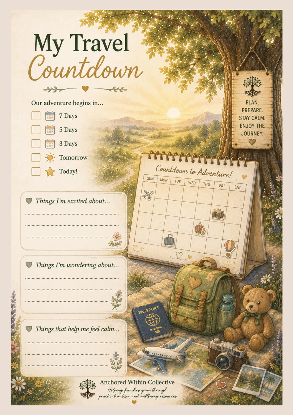 Travel Support Toolkit | Printable Autism Travel Planner & Visual Supports for Children (PDF Download)
