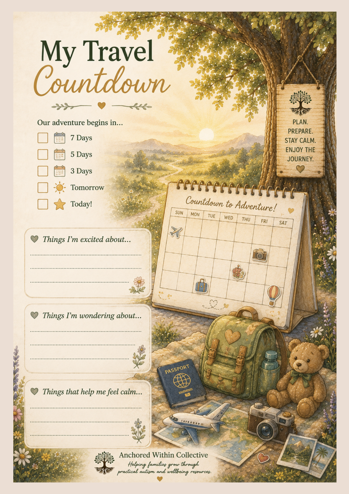Travel Support Toolkit | Printable Autism Travel Planner & Visual Supports for Children (PDF Download)