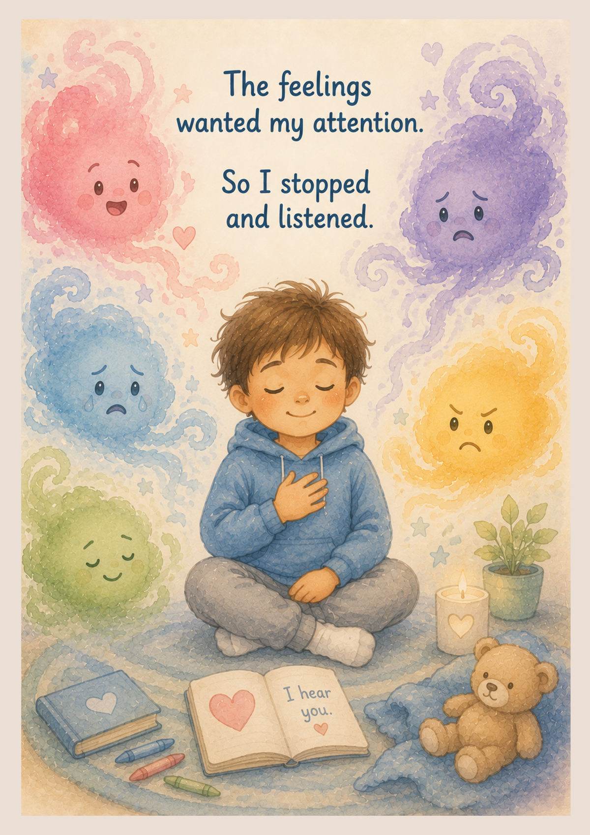 The Day My Feelings Felt Loud | Printable Social Story for Emotional Regulation & Big Feelings