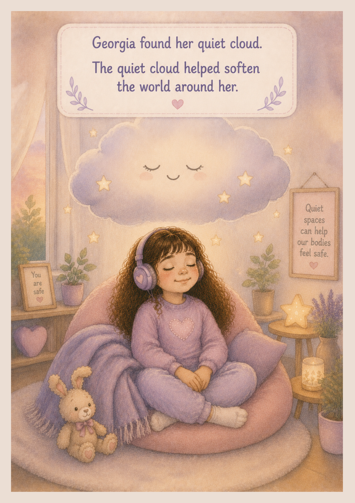 Georgia and the Quiet Cloud | Printable Social Story for Sensory Overwhelm & Finding Calm
