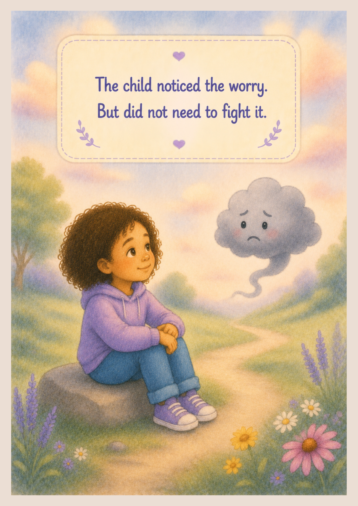 The Worry That Floated Away | Printable Social Story for Anxiety Support 🎈