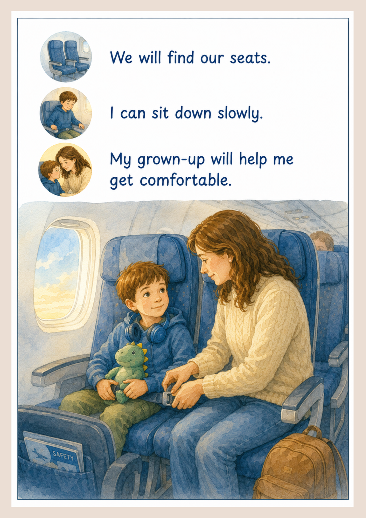 Flying On An Airplane | Autism-Friendly Social Story PDF for Children