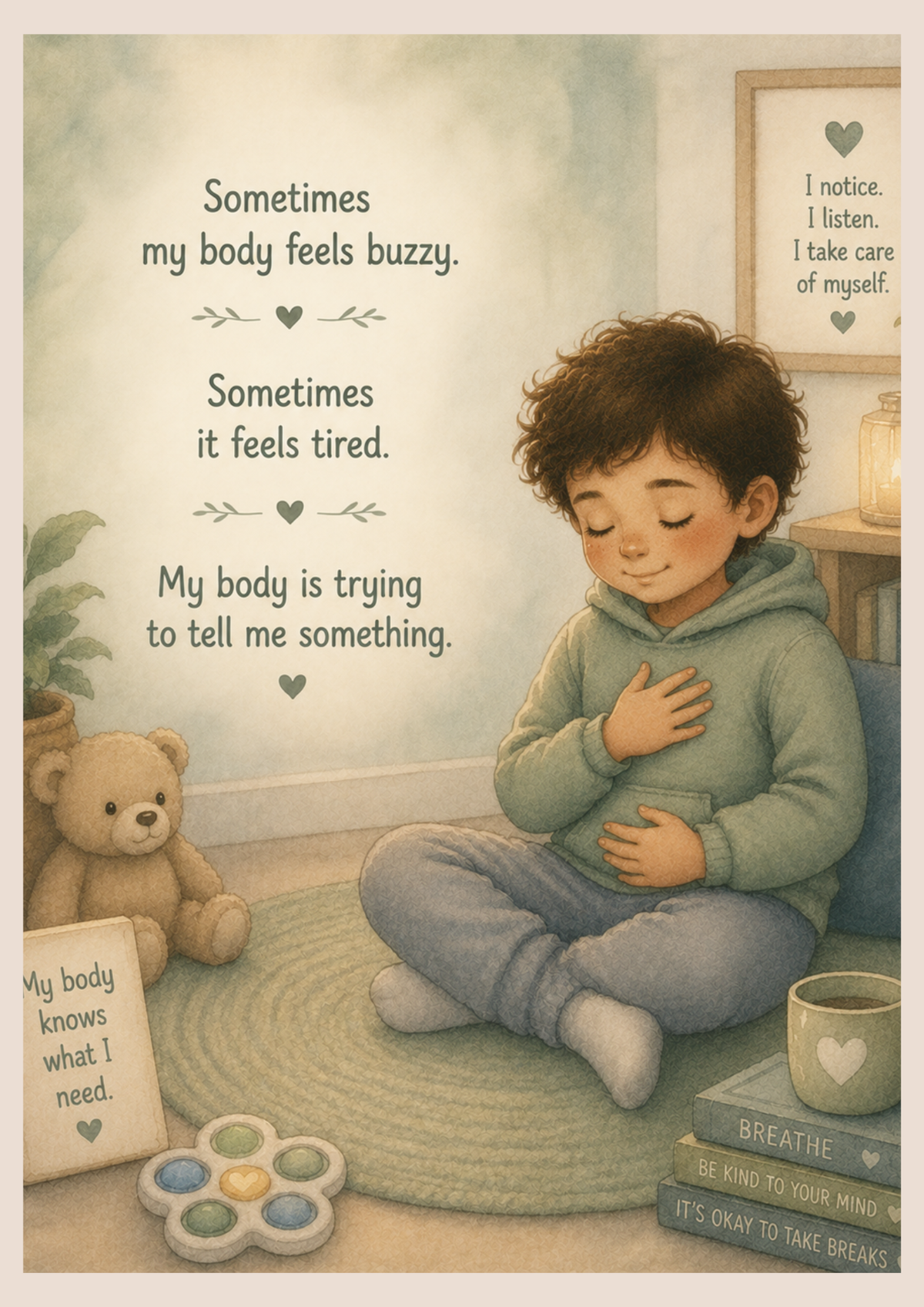 My Body Feels Busy | Autism  Friendly Social Story Printable PDF