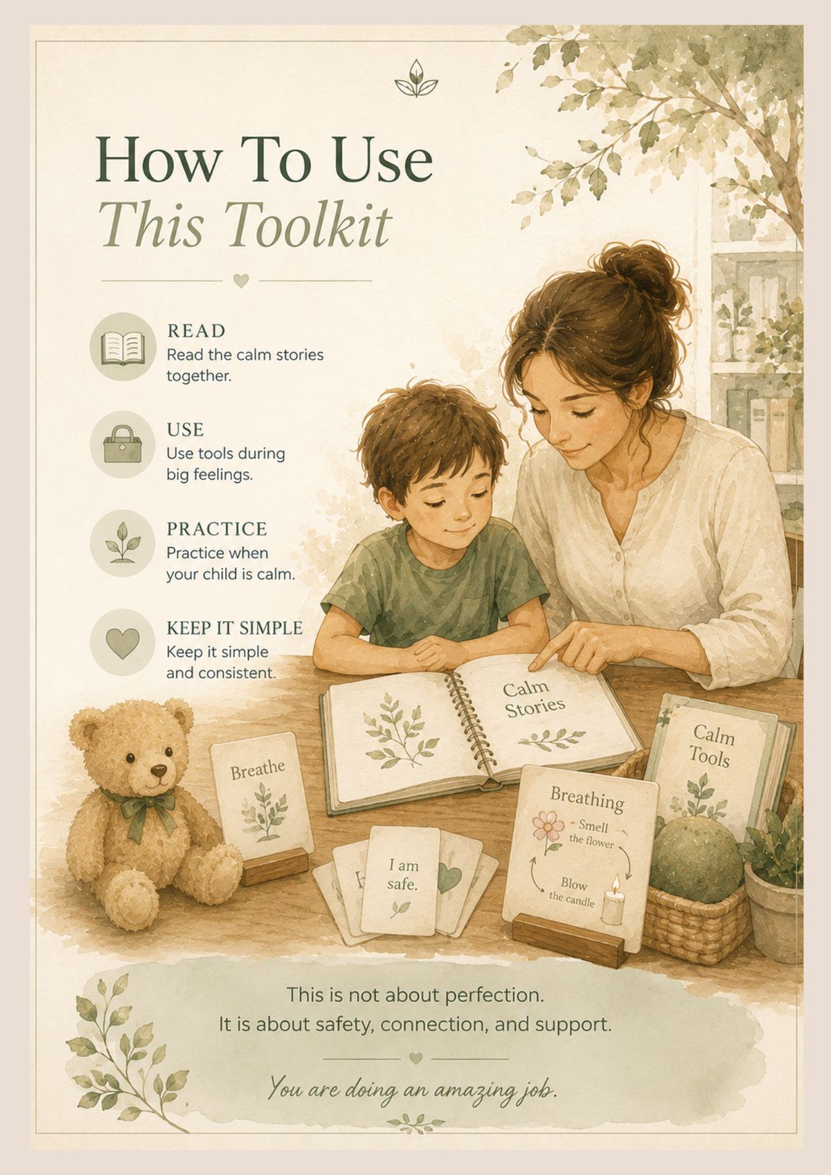 The Anchored Kids Toolkit | Printable Emotional Regulation & Calm Support Bundle for Children