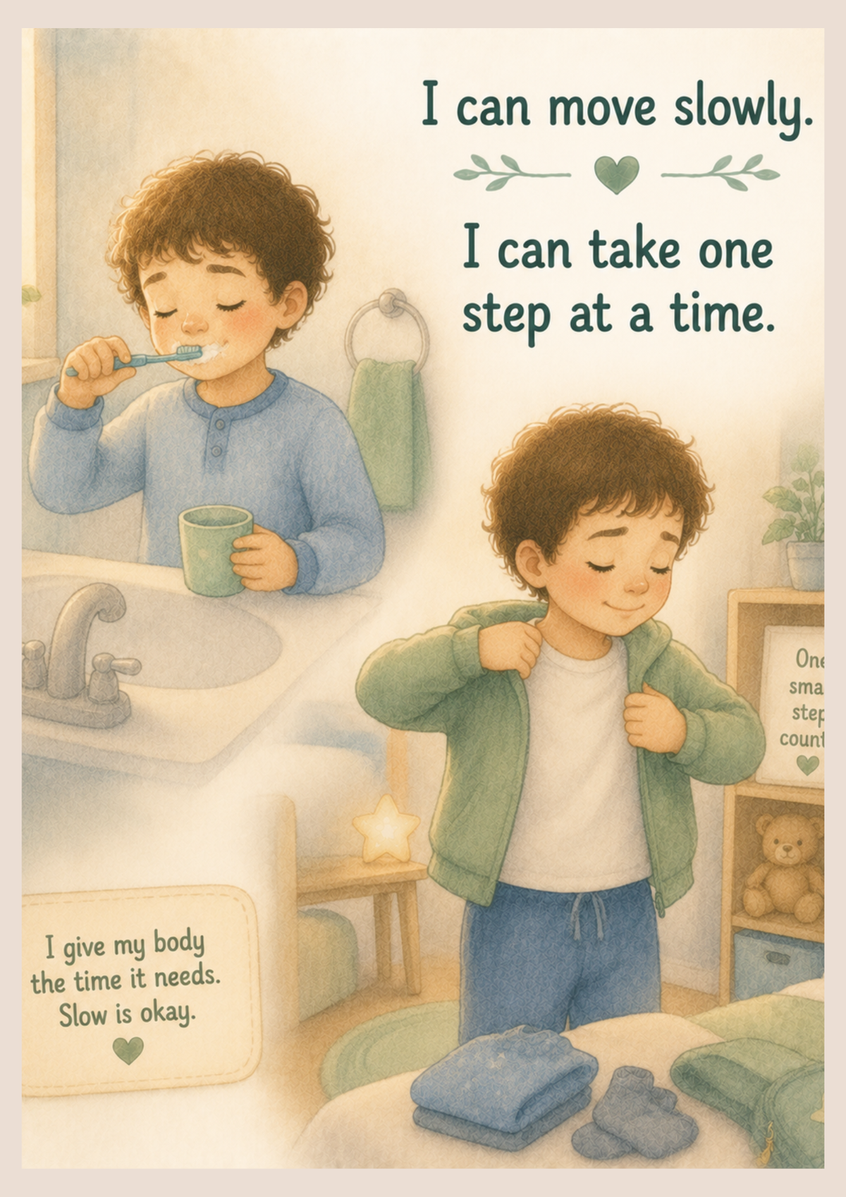 Slow Mornings | Autism-Friendly Social Story | Printable PDF for Calm Morning Routines