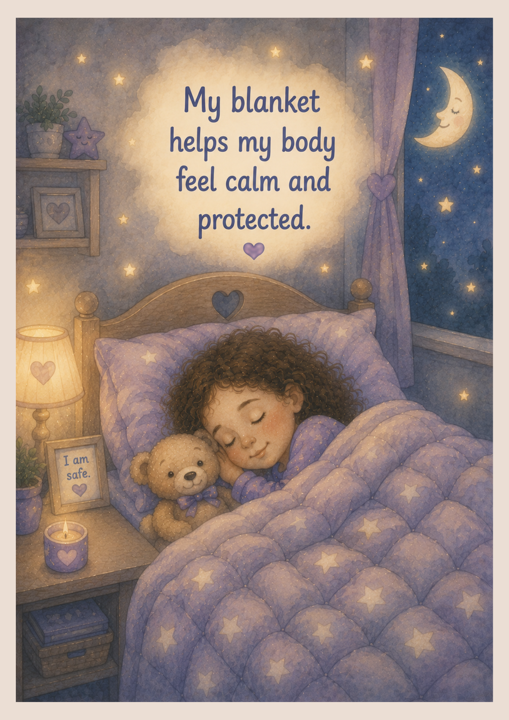 Safe Under the Blanket  | A Gentle Bedtime Social Story for Comfort, Safety & Peaceful Sleep