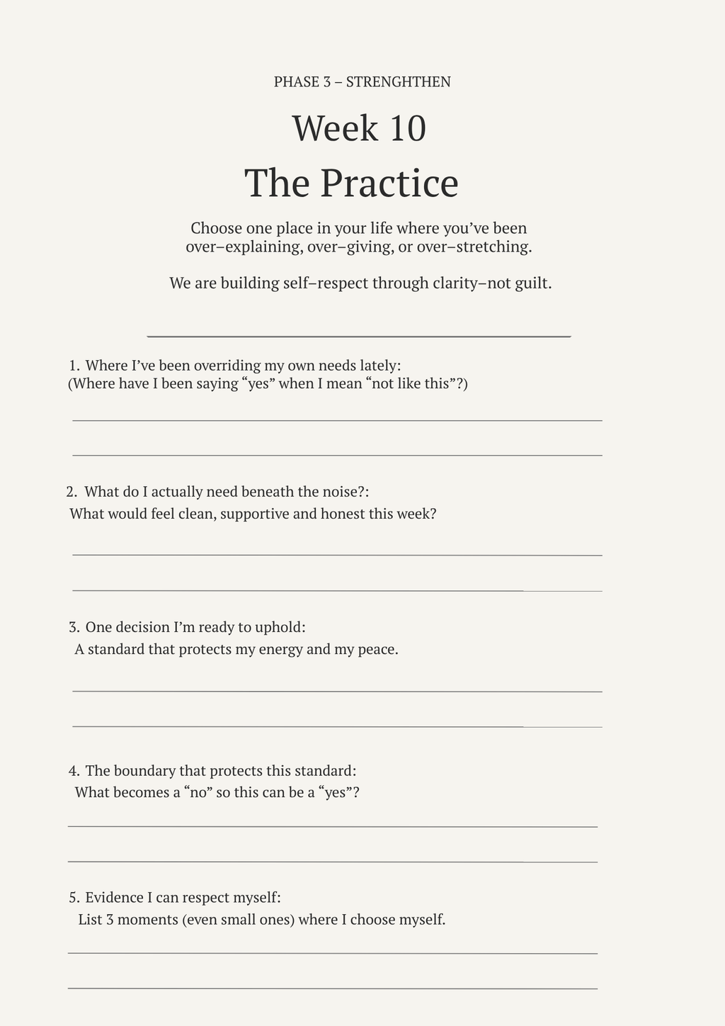 The Anchored Within 12-Week Anchoring System | Printable Guided Program for Emotional Resilience & Personal Growth