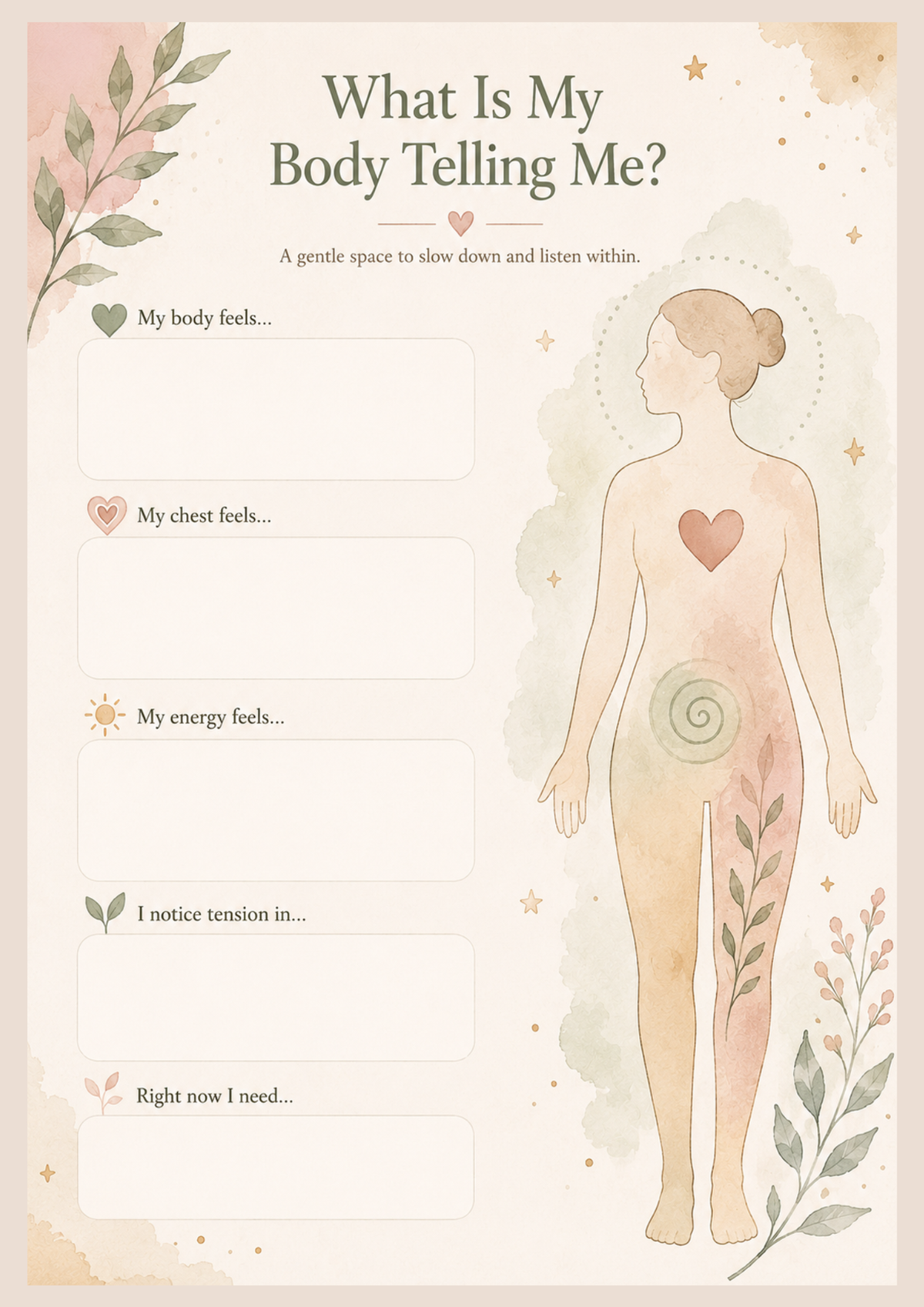 Nervous System Reset Journal | A Gentle Guided Journal for Stress, Anxiety & Emotional Wellbeing