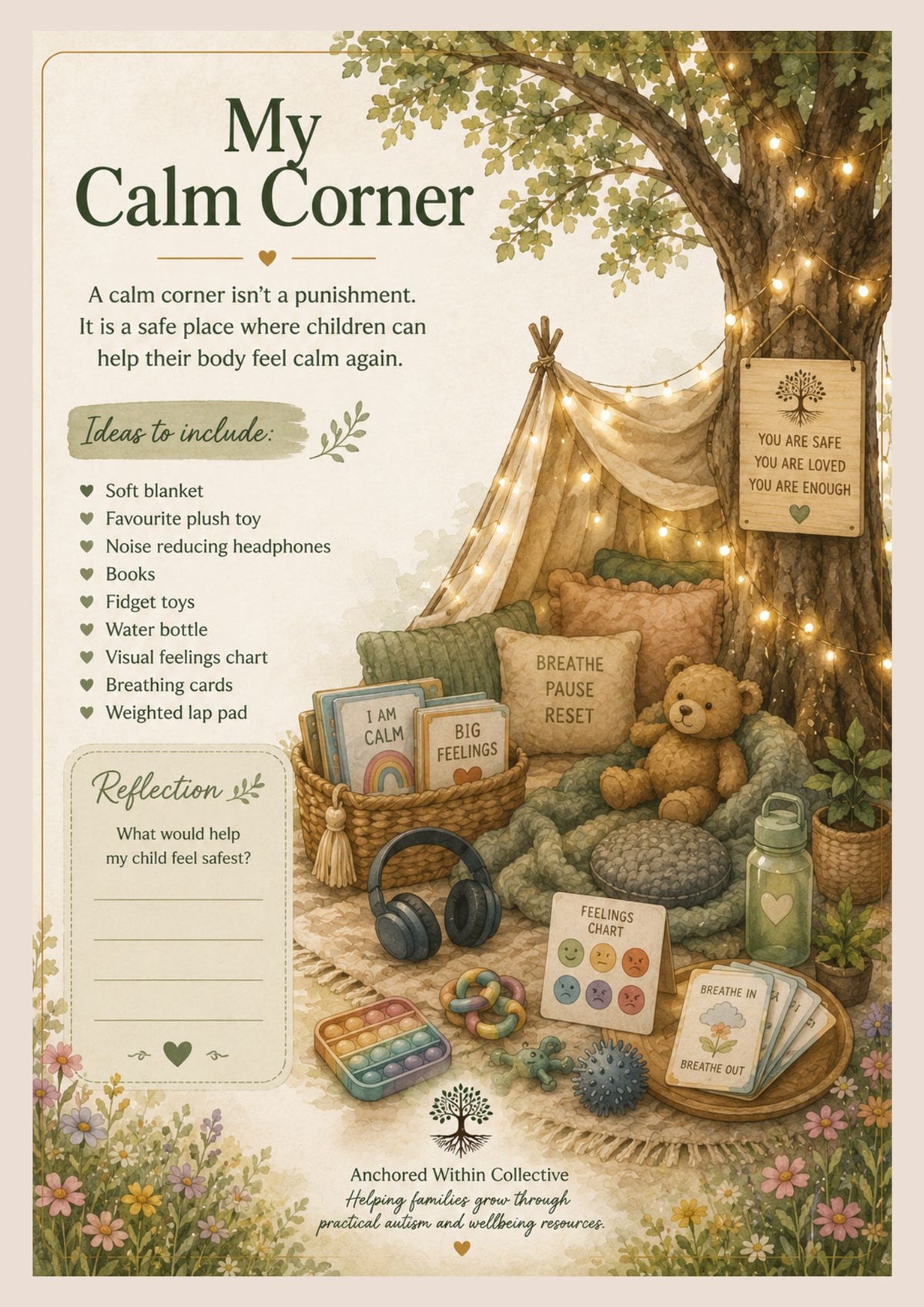 Calm Home Toolkit | Printable Emotional Regulation & Calm Corner Resource for Parents of Autistic & Neurodivergent Children (PDF Download)