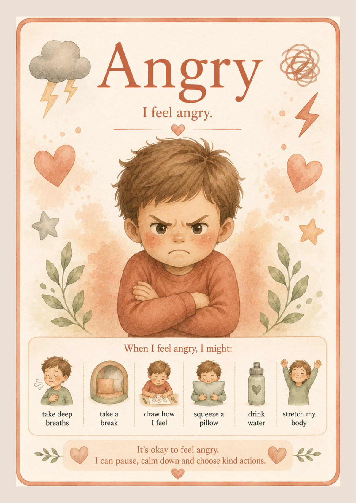 Feelings Chart Pack |  Printable Emotion & Regulation Supports