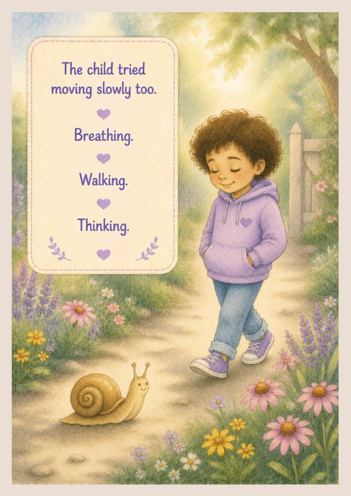 Slow Like the Snail | Printable Social Story for Slowing Down & Emotional Regulation