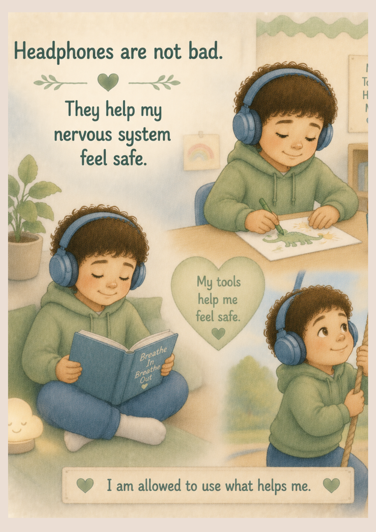 My Headphones Help Me | Autism - Friendly Social Story | Printable PDF For Sensory Support