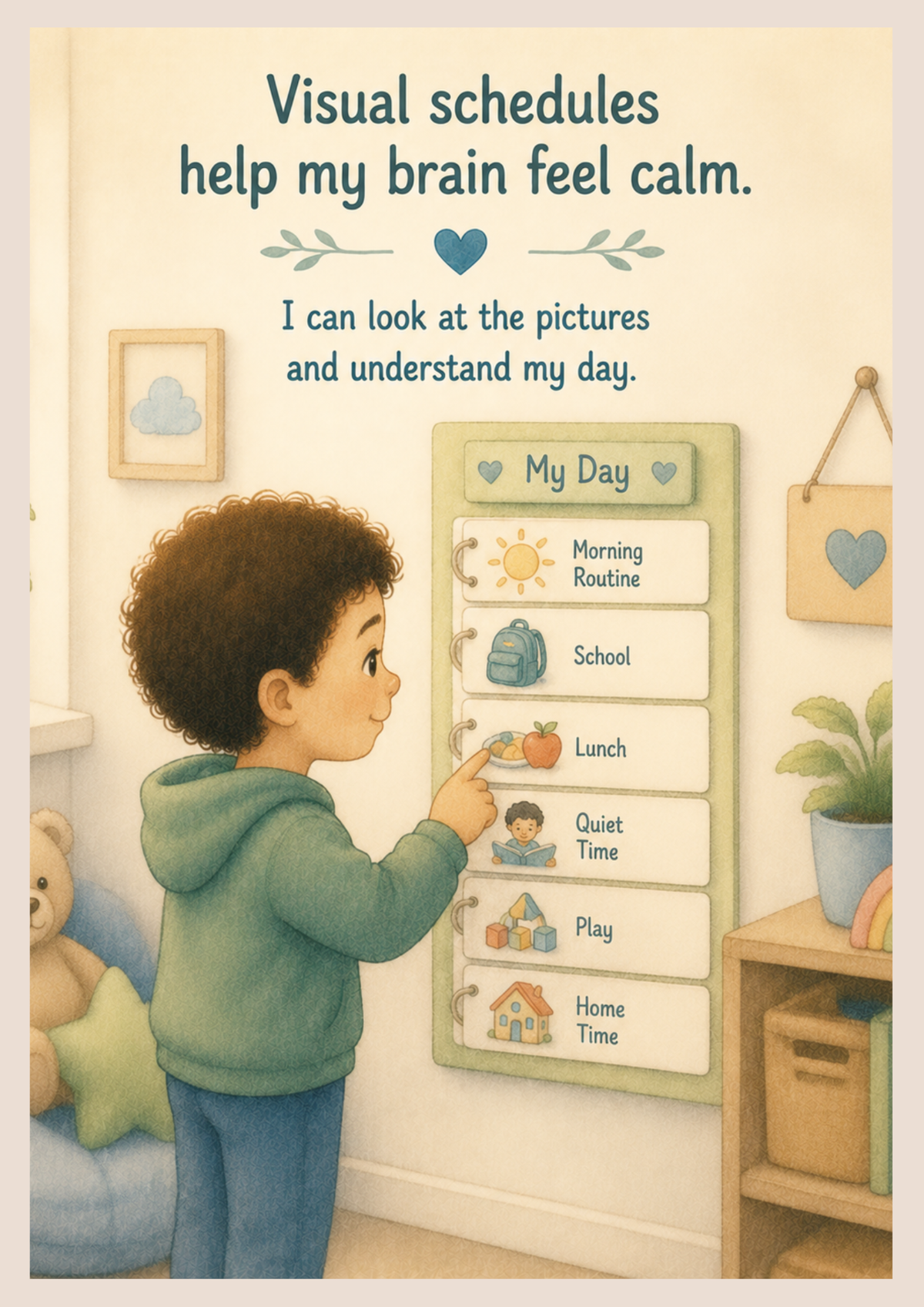 First Then Helps Me | Autism-Friendly Social Story Printable PDF