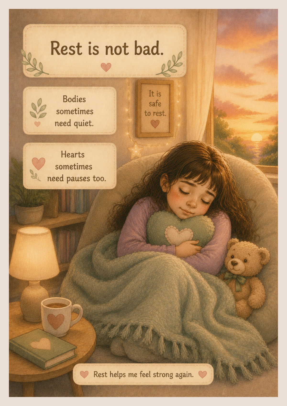The Little Heart That Needed Rest | Autism-Friendly Social Story | Printable PDF for Overwhelm, Emotional Safety & Rest