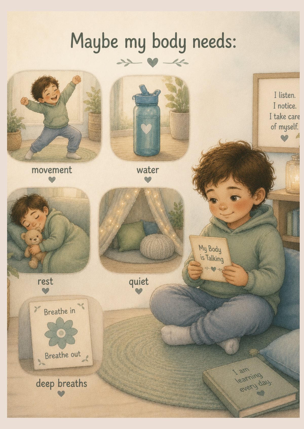 My Body Feels Busy | Autism  Friendly Social Story Printable PDF