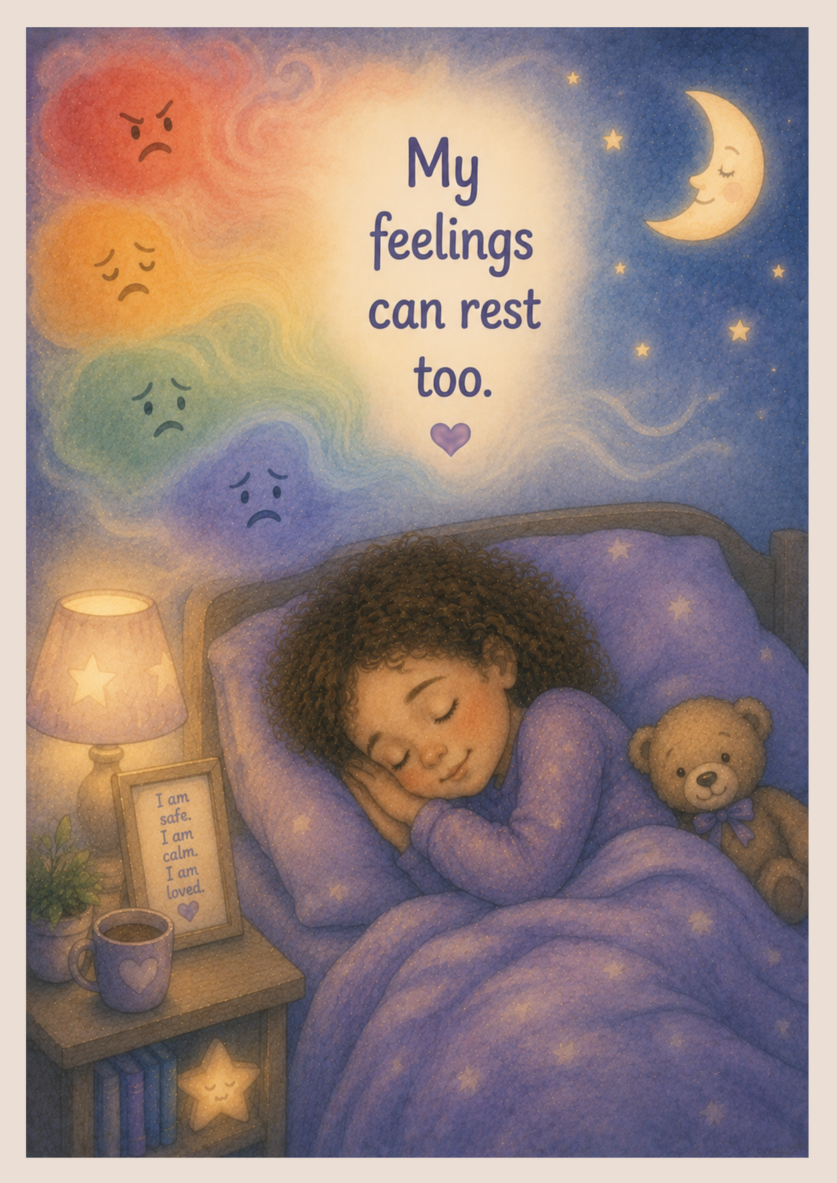 The Night the Feelings Felt Loud | Printable Bedtime Social Story for Big Emotions & Calm Nights