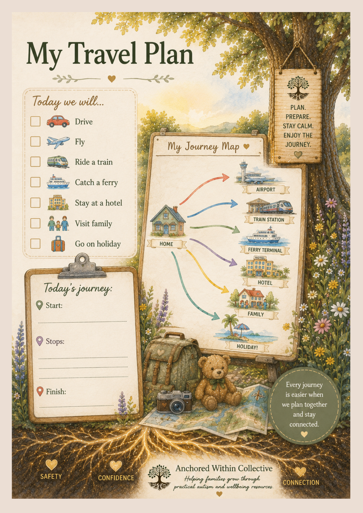 Travel Support Toolkit | Printable Autism Travel Planner & Visual Supports for Children (PDF Download)