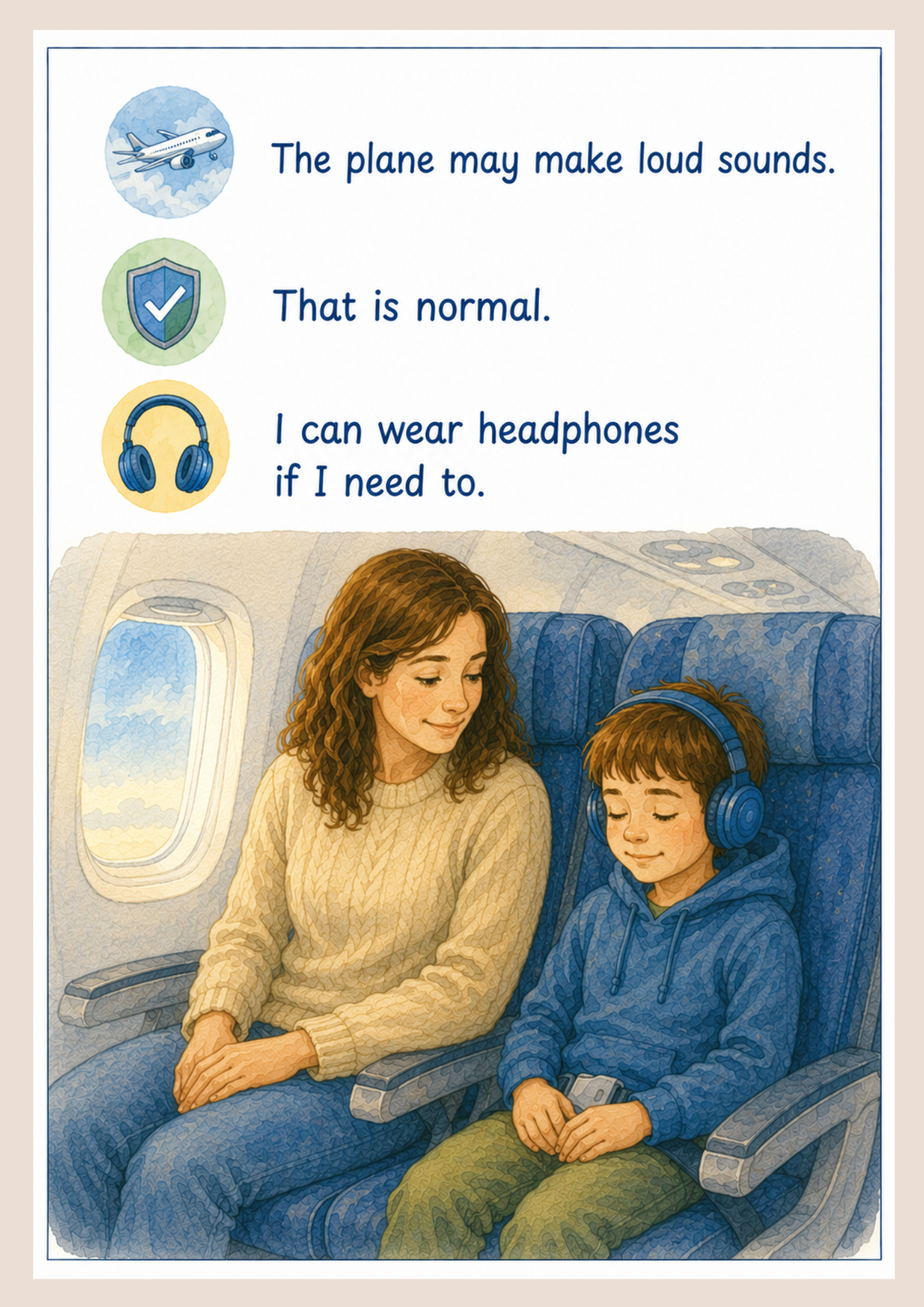 Flying On An Airplane | Autism-Friendly Social Story PDF for Children