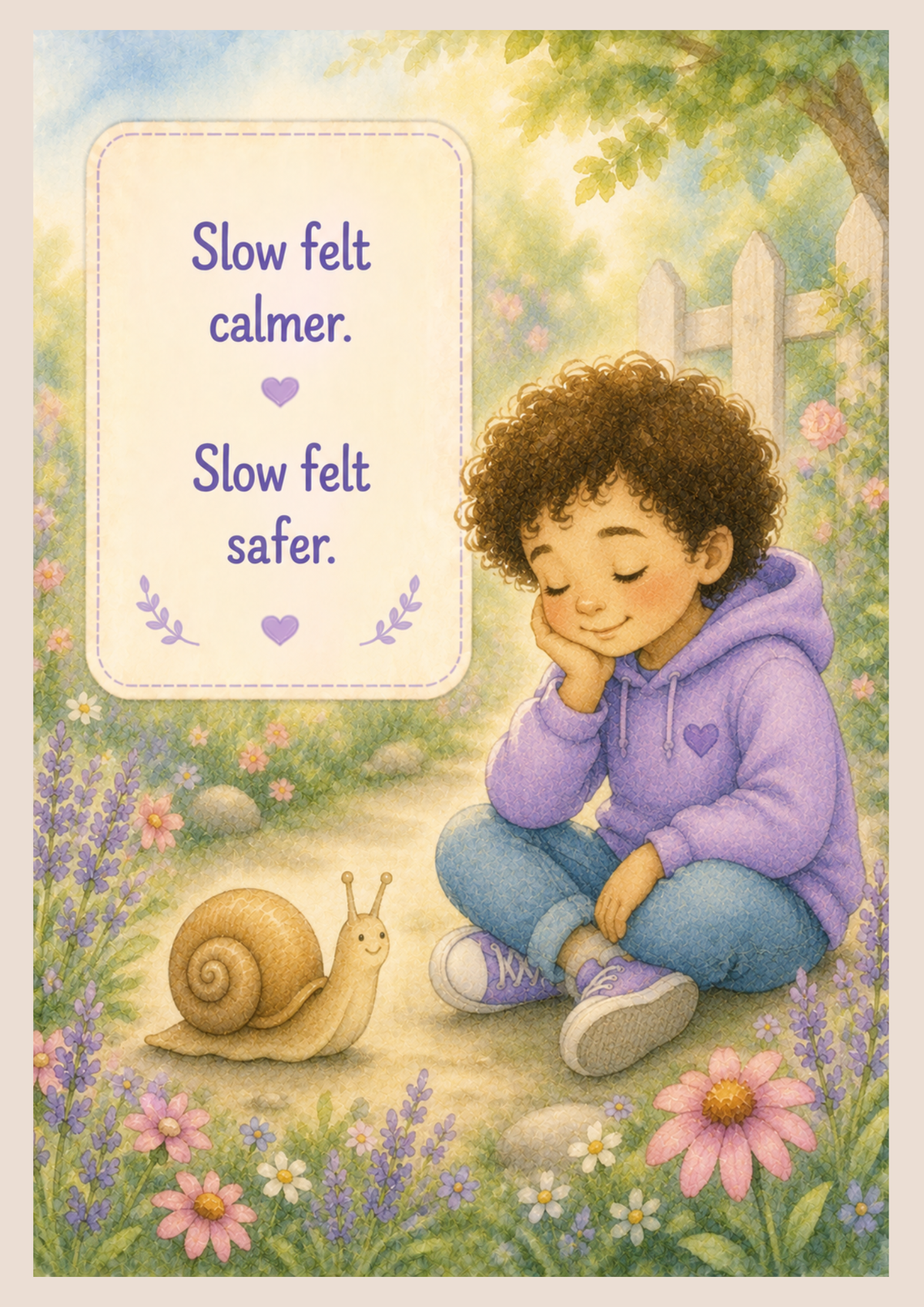 Slow Like the Snail | Printable Social Story for Slowing Down & Emotional Regulation