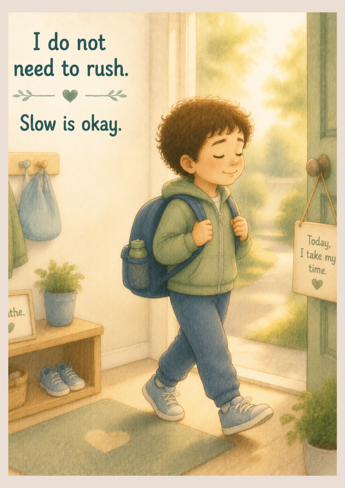 Slow Mornings | Autism-Friendly Social Story | Printable PDF for Calm Morning Routines