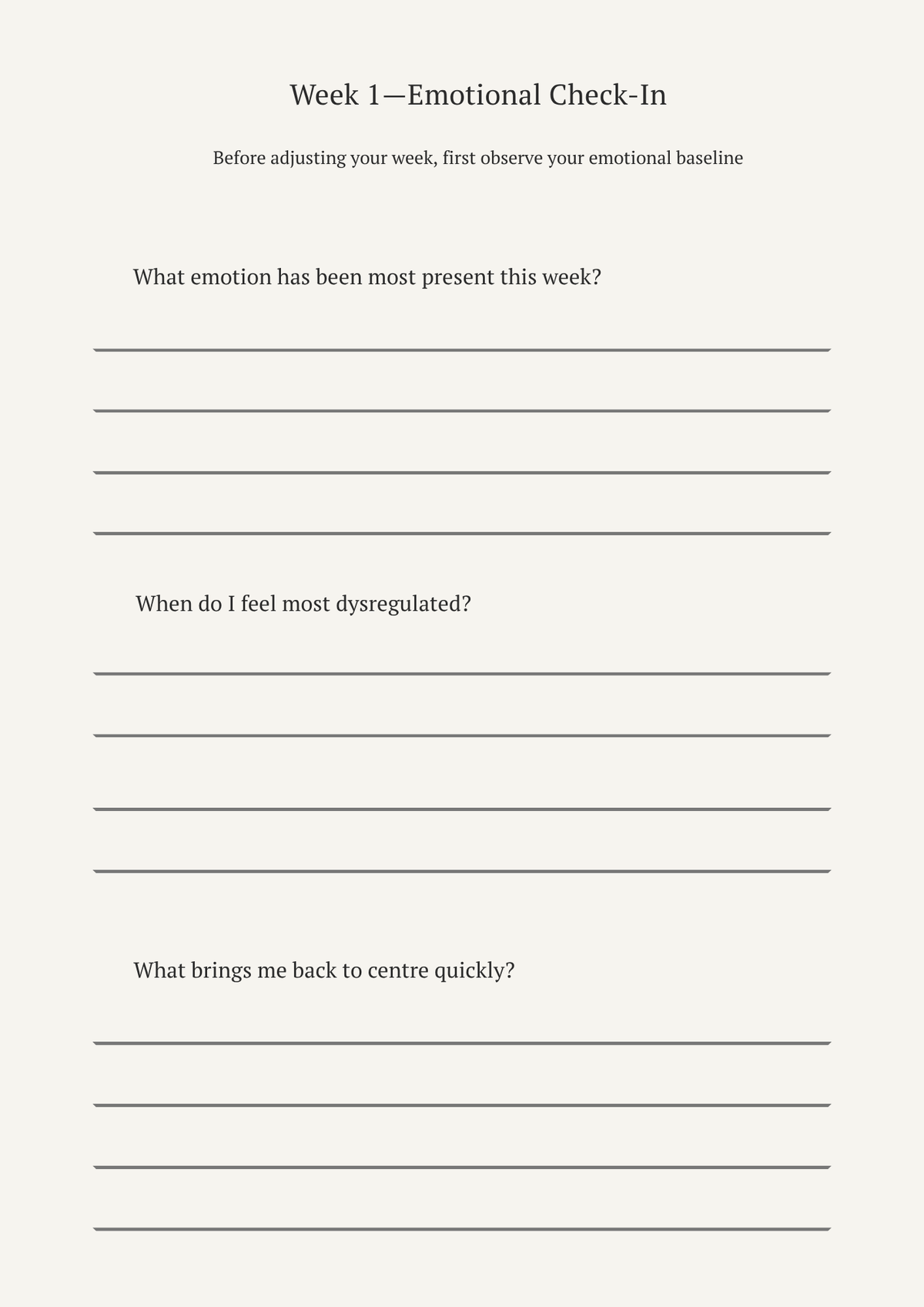The Anchored Within 12-Week Anchoring System | Printable Guided Program for Emotional Resilience & Personal Growth