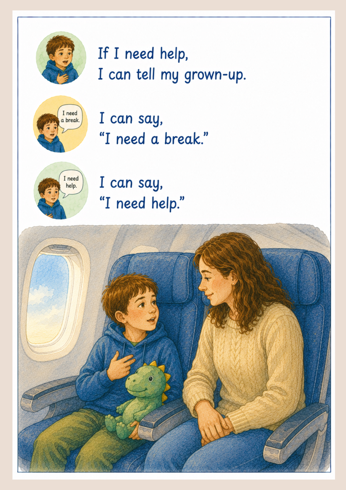 Flying On An Airplane | Autism-Friendly Social Story PDF for Children